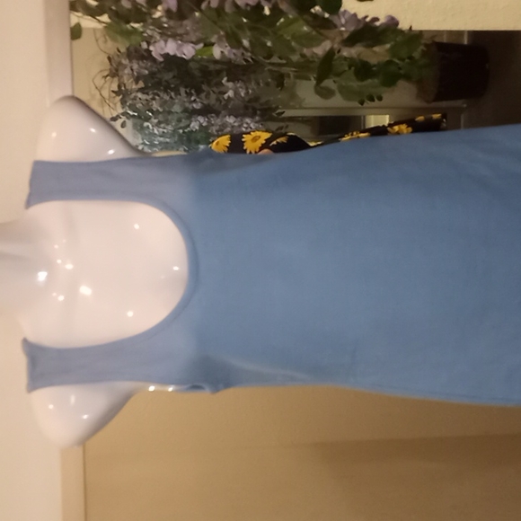 Soft Surroundings Tiffany Blue Ribbed Knit Tank Top - Picture 1 of 9